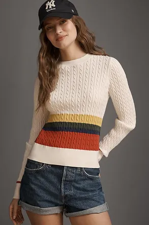 Rowing Blazers Cabled Cotton Crew Pullover