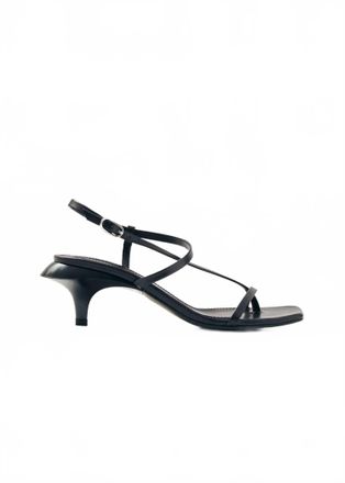 Alohas Womens Magali Leather Sandals In Black