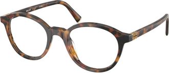 Miu Miu Stijlvolle bril in roze tortoiseshell - Dames - Brillen - Bruin - 50 MM - Accessoires
