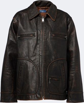 Polo Ralph Lauren Oversized leather jacket
