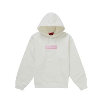 SUPREME Hoodies & sweatvesten, Heren, Wit, M, Katoen, Box Logo Hooded Sweatshirt