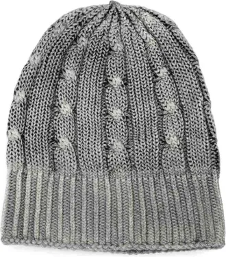Avant Toi Hand Painted Cashmere Braided And Ribbed Hat