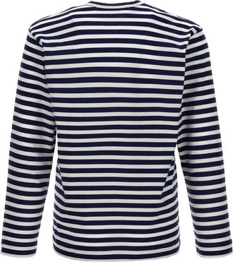 Comme Des Gar&ccedil;ons Womens Blue Cotton Long Sleeve T-Shirt