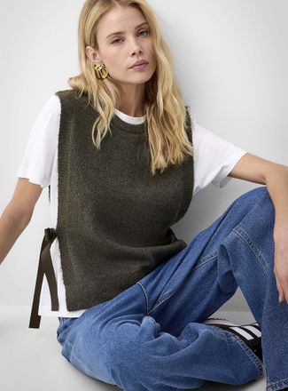 Jack & Jones Womens Merrit tie-ribbon sweater vest