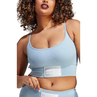 adidas Terry Bra Top in Ambient Sky at Nordstrom, Size X-Small