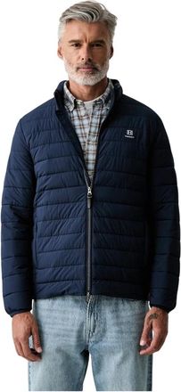 Hackett Gewatteerde Overgangsjas - Heren - Winterjassen - Blauw - L - Polyester - Jassen