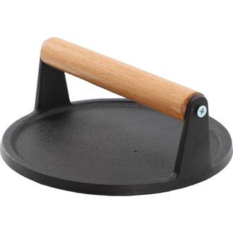 MegaChef 7.5 Inch Round Heavy Duty Cast Iron Grill Press in Black at Nordstrom