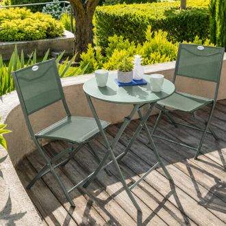 Hesperide Tavolo da giardino pieghevole tondo 60 cm verde oliva Greensboro