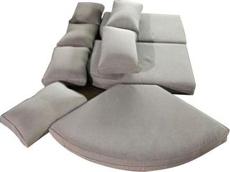 Hesperide Cojines de recambio para salón Moorea Beige esquinero - 6 cojines de respaldo y 3 asientos - Hespéride