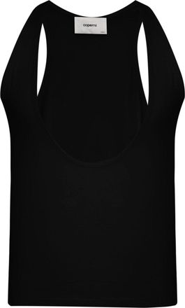 Coperni plunging U-neck tank top - unisex - Cotton/Modal - S - Black