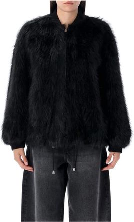 S.W.O.R.D 6.6.44 S.w.o.r.d 6.6.44, Jassen, Dames, Zwart, S, Zwarte Eco-Bont Bomberjack Aw 25