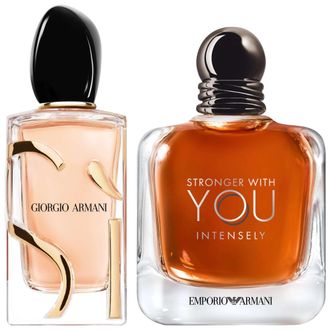 Armani Unisex Duo: Si Eau de Parfum 100ml & Stronger With You Intensely EDP - Gold - One Size