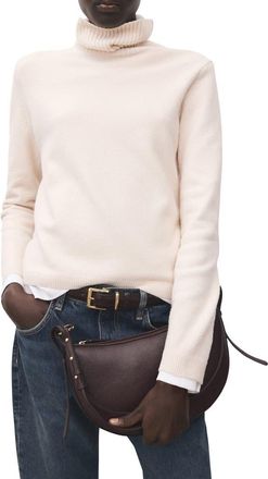 Mango Turtleneck Sweater in Ecru at Nordstrom, Size Medium