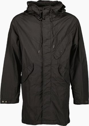 C.P. Company Mens Flatt Nylon Goggle Parka - Black - Size: 40/Regular