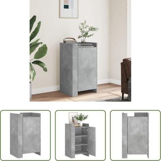 vidaXL Credenza grigio cemento - Credenza Grigio Cemento 45x35x75 cm in Legno Multistrato