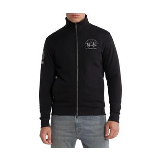 La Martina Sudadera de Algod&oacute;n Negra con Cremallera y Logo Bordado - Sweatshirts & Hoodies - Hombre - Negro - XL