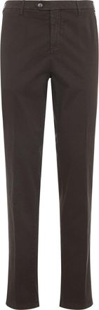 Canali Brown Classic Cotton Chino Pants-Uomo