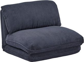 Sweeek Sill&oacute;n cama convertible de pana gruesa, azul oscuro