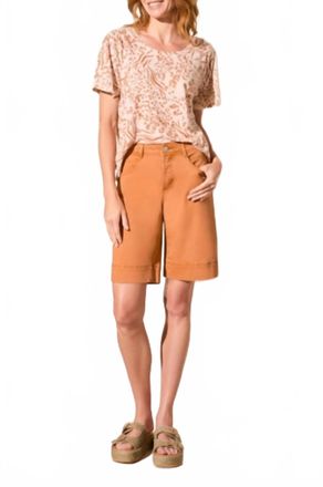Tribal Wide-Leg Bermuda Shorts In Pinecone