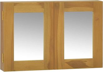 vidaXL Vidaxl - Mueble Con Espejo Madera Maciza De Teca 60x10x40 Cm