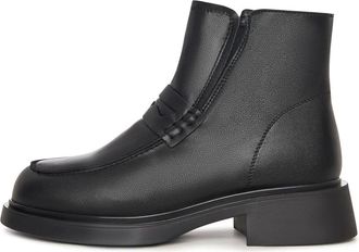 Cesare Gaspari Sculpted Zip Loafer Boot - Dames - Enkellaarsjes - Zwart - 39 EU - Wol - Schoenen