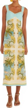 Farm Rio Royal Sea Midi Dress In Multicolor