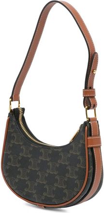 Celine Hobo Bags - 2022 Mini Triomphe Coated Canvas Ava Shoulder Bag - Gr. unisize - in Braun - für Damen