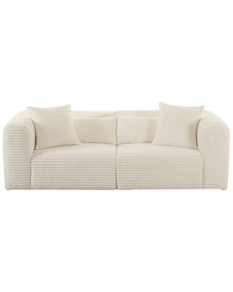 TOV Furniture Tov Furniture Tarra Fluffy Oversized Corduroy Modular Loveseat