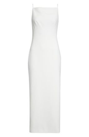 Givenchy Sliced Crepe Cady Column Dress in Ivory at Nordstrom, Size 10 Us