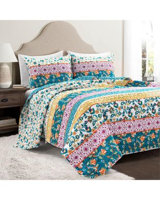 Lush D&eacute;cor Lush Decor Emily Boho Stripe Reversible Quilt