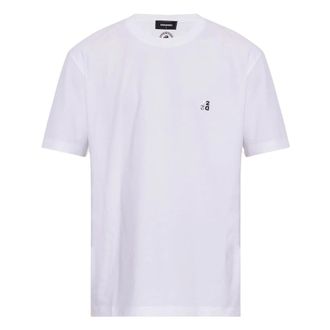 Dsquared2 Metal D2 Upside Down T-Shirt - Heren - Tops - Wit - Maat: S Katoen