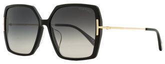 Tom Ford Womens Joanna Alt Fit Sunglasses TF1039F 01B Black 59mm