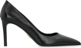 Prada Pumps, female, Black, Size: 8 1/2 US Patent Saffiano Leather Pumps