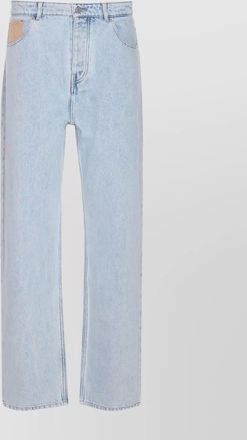 Drôle de Monsieur denim trousers featuring five-pocket design