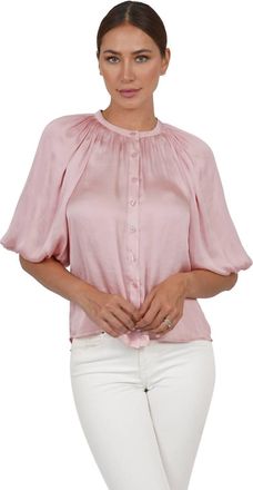 Love Token Odette Puff Sleeve Blouse In Pink
