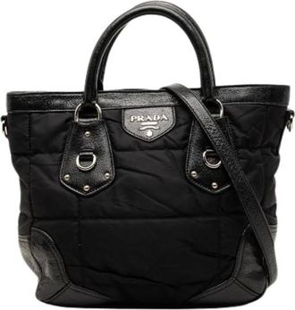 Prada Borsa Tote Pre-owned in Nylon - - Pre-owned - Donna - Nero - ONE SIZE