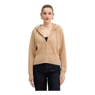 Patou Hoodies & sweatvesten, Dames, Bruin, L, Wol, Zip-throughs