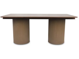 Habitat & Jardin Mesa de comedor marr&oacute;n 180 x 100 x 76 cm