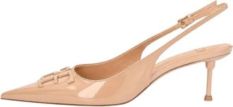 Elisabetta Franchi Sa 35L66E2 Pomp - Dames - Pumps - Beige - 37 EU - Leer - Schoenen
