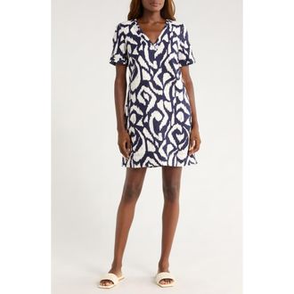Tommy Bahama Two Palms Linen Shift Dress in Coastline at Nordstrom, Size X-Small