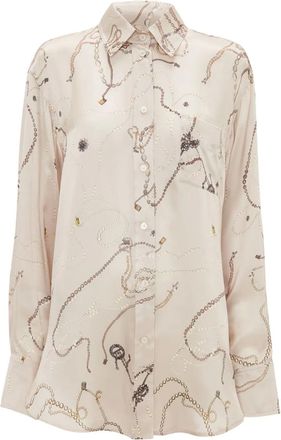 Victoria Beckham Top pigiama con stampa - Toni neutri