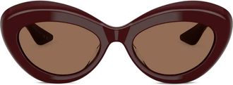 Oliver Peoples Occhiali da sole cat-eye - Rosso