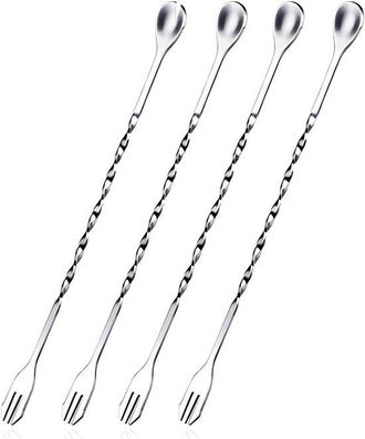 OEM Set Di 4 Cucchiai Da Cocktail In Acciaio Inox Per Miscelare E Mescolare I Drink Al Bar