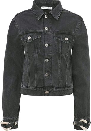 J.W.Anderson Zwart Denim Trucker Jacket - Dames - Spijkerjassen - Zwart - 2XS - Denim - Jassen