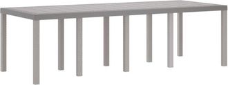 vidaXL Vidaxl - Garden Table Light grey 250 x 100 x 73 cm Poly Rattan