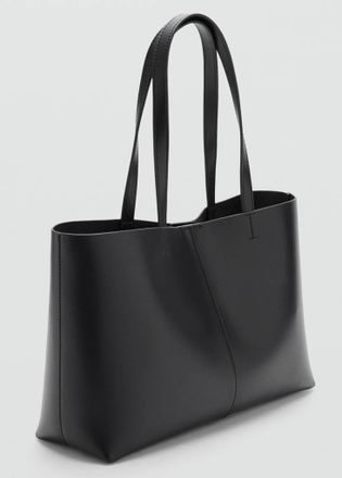 Mango Borsa shopper doppio manico nero - Donna - Taglia unica - MANGO