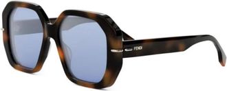 Fendi Selleria Square Zonnebrillen - Dames - Zonnebrillen - Veelkleurig - 54 MM - Accessoires