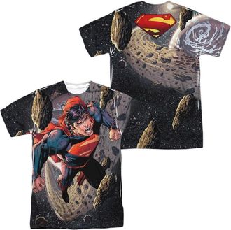 Gildan Superman Up Up (Front/Back Print) Short Sleeve Adult Poly Crew Tee / T-Shirt