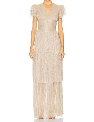 Sabina Mus&aacute;yev Sarah Maxi Dress In Gold