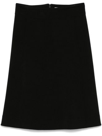 Jil Sander A-line midi skirt - women - Cotton/Viscose/Viscose/Elastane - 38 - Black